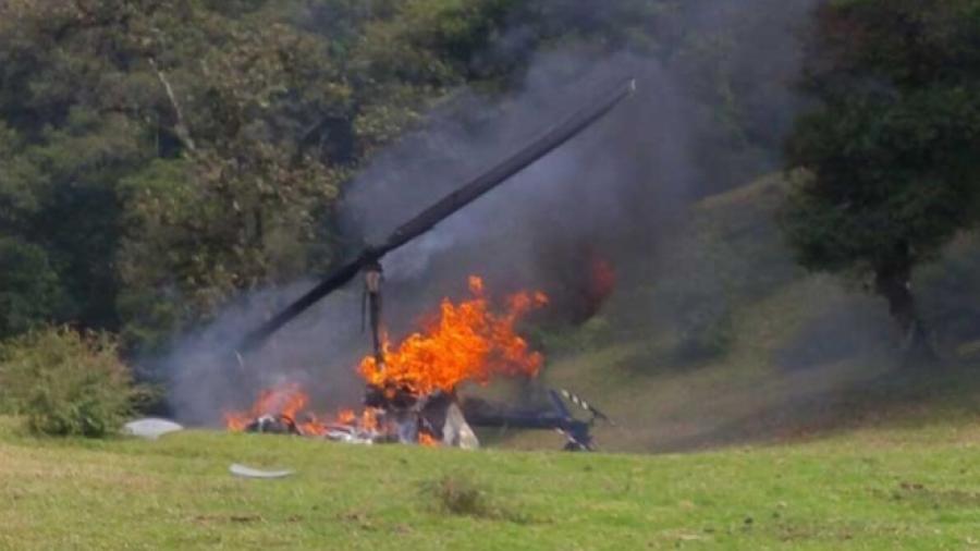 Cae helicóptero en Veracruz