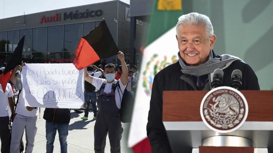 AMLO celebra fin de la huelga de Audi en Puebla