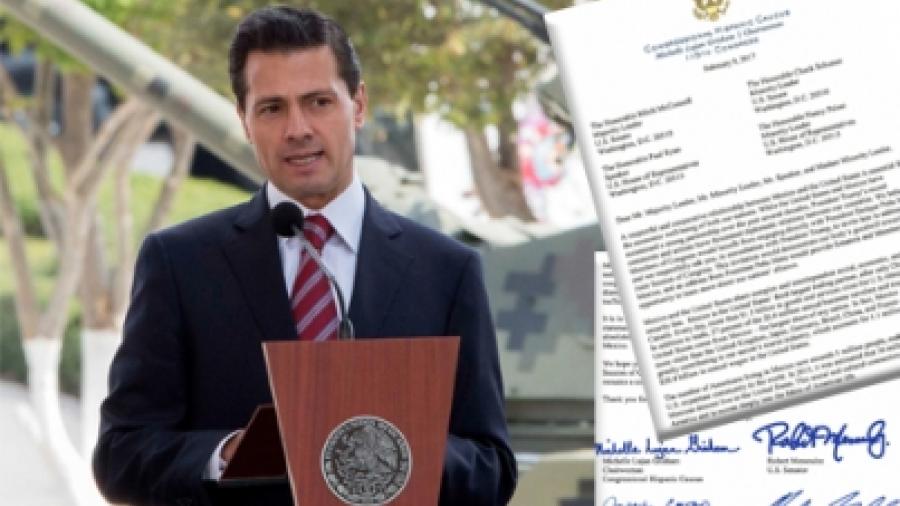 Congresistas hispanos solicitan invitar a Peña Nieto al Congreso de EUA