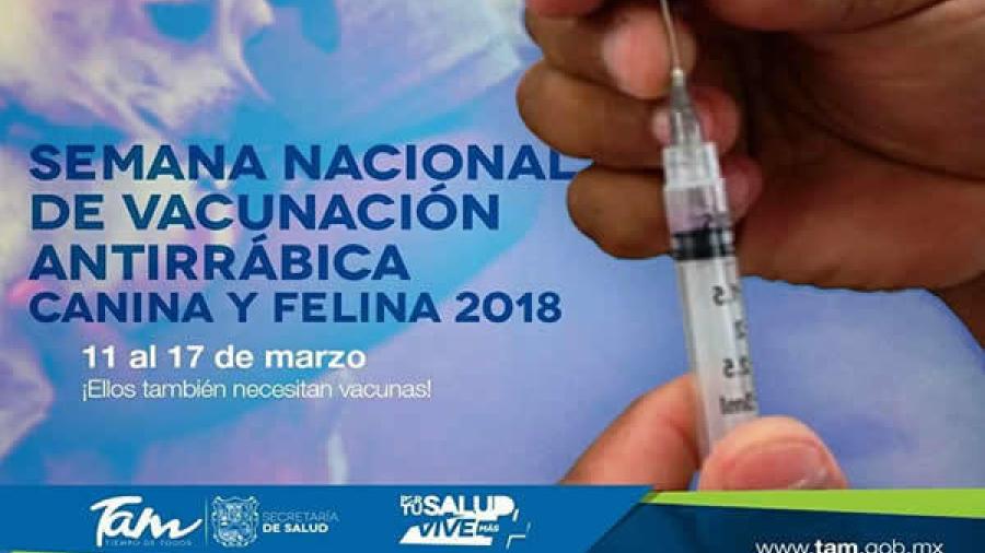 Inicia la Semana Nacional de Vacunación Antirrábica
