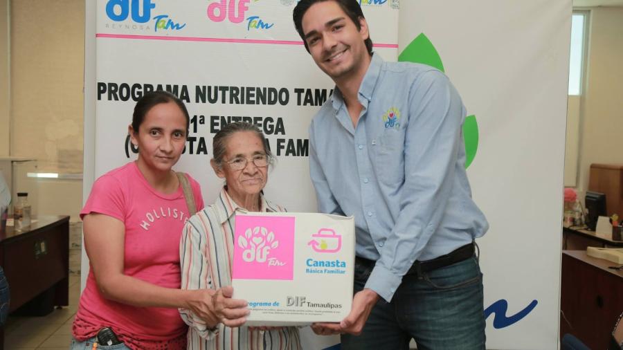 Entrega DIF despensas del programa Nutriendo Tamaulipas