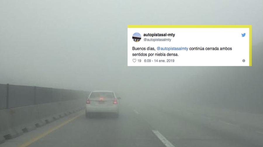 Cierran por neblina autopista Monterrey-Saltillo 