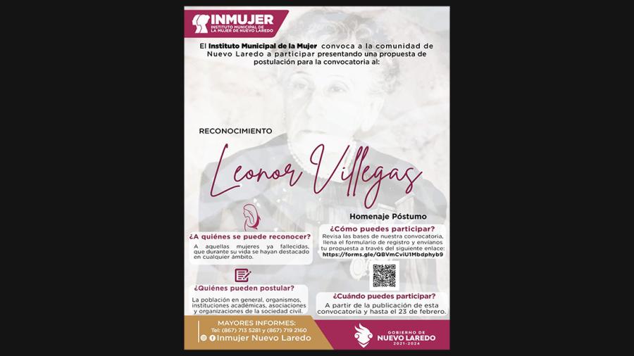 INMUJER lanza convocatoria Leonor Villegas 2024