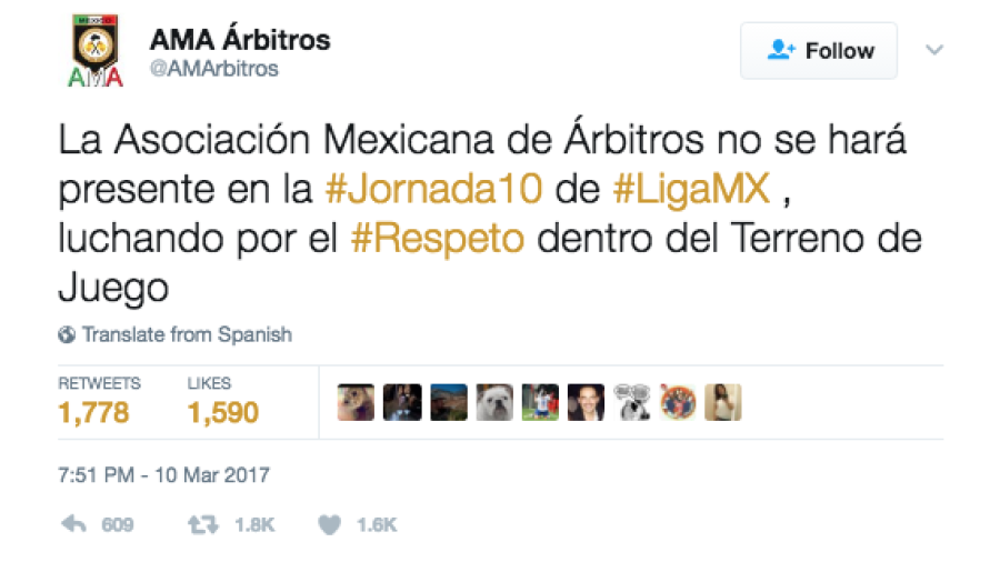 AMA no se presentará en la Jornada 10 de la Liga MX