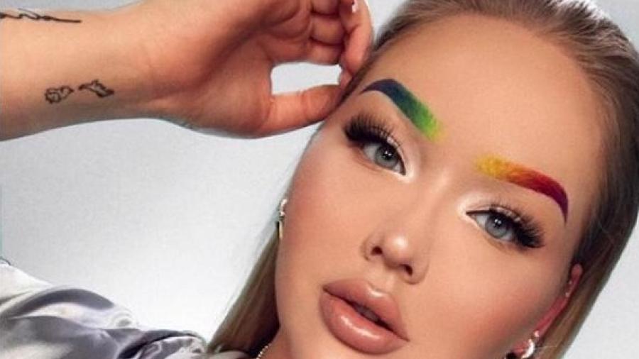 Llegaron a Instagram las cejas “arcoíris”