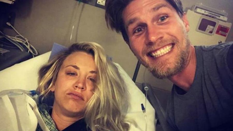 Kaley Cuoco pasa luna de miel en hospital