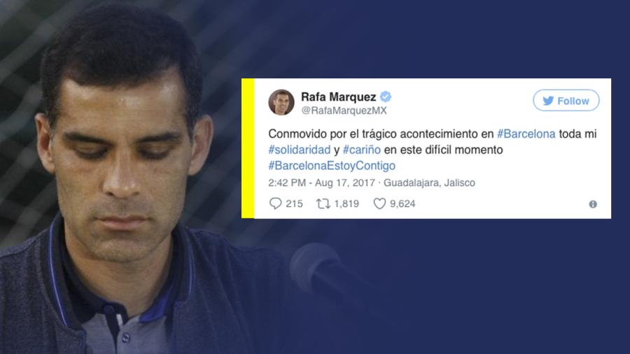 Toda mi solidaridad y cariño para Barcelona: Rafa Márquez