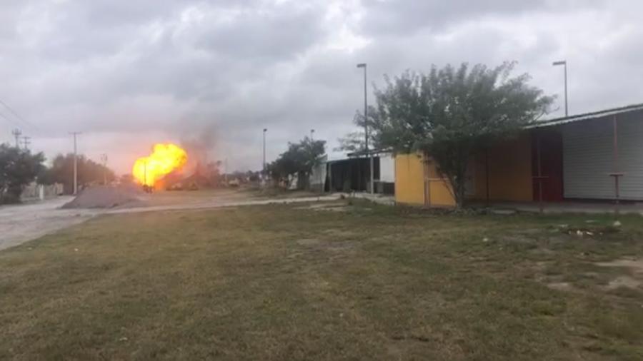 Explota ducto de gas natural en Reynosa