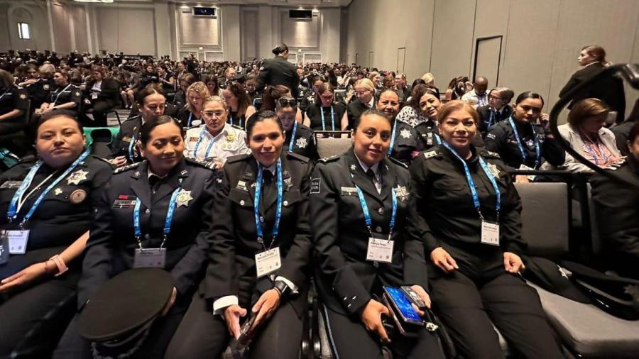 Oficial de la Guardia Estatal presente en conferencia internacional para mujeres policías