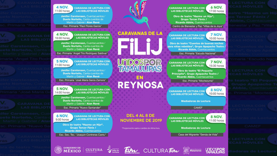 Caravanas de la Feria Internacional del Libro Infantil y Juvenil en Reynosa Tamaulipas
