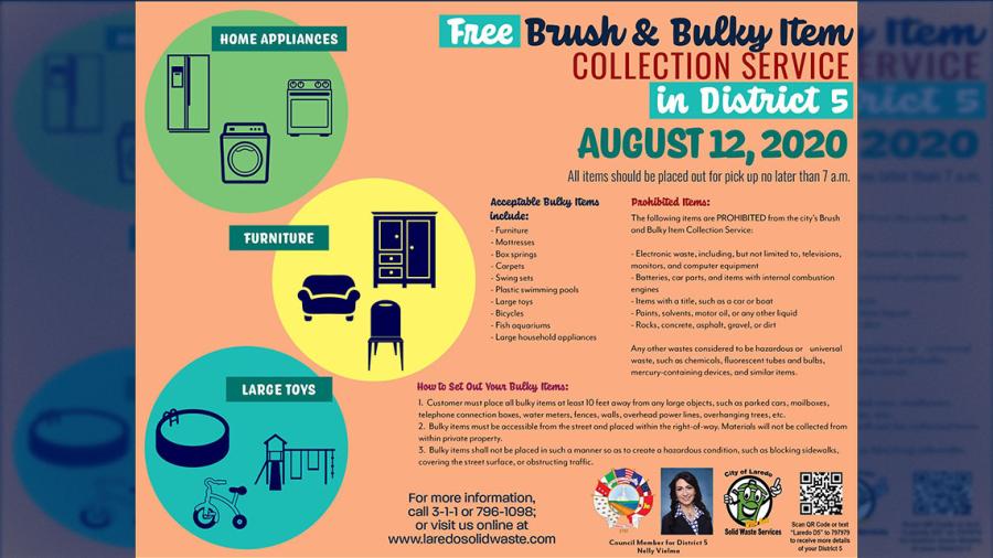 Ciudad de Laredo invita a la población al servicio de recolección de ramas y artículos voluminosos