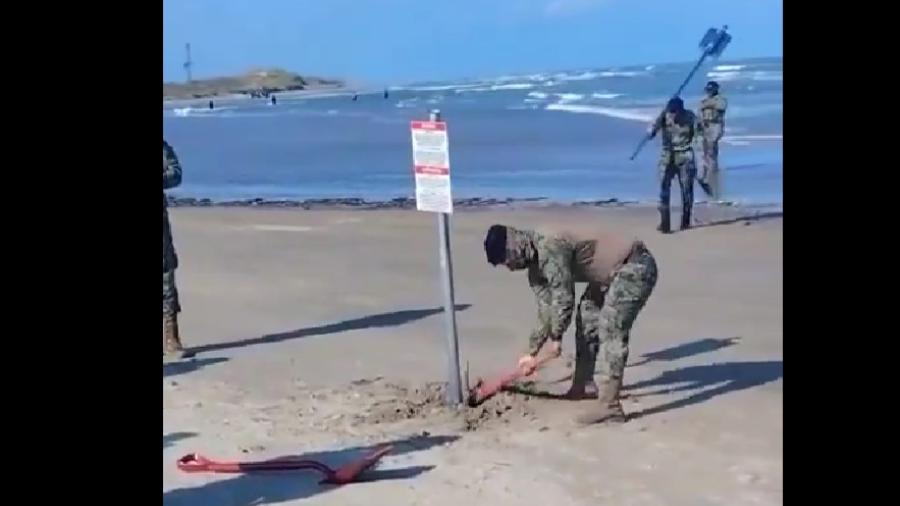 Marina y SRE investigan origen de  letreros en Playa Bagdad
