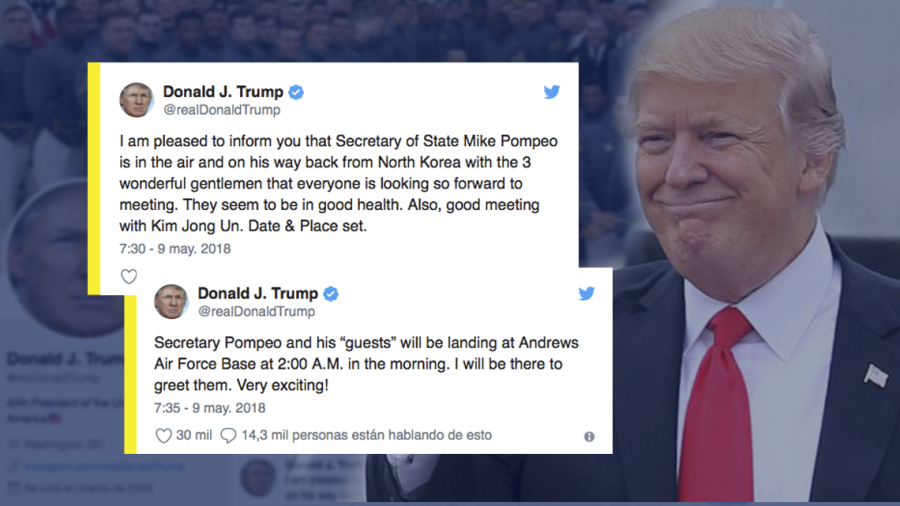 Trump anuncia la liberación de tres estadounidenses por Corea del Norte