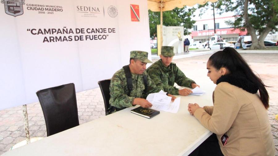 Inicia Madero y SEDENA campaña de canje de armas