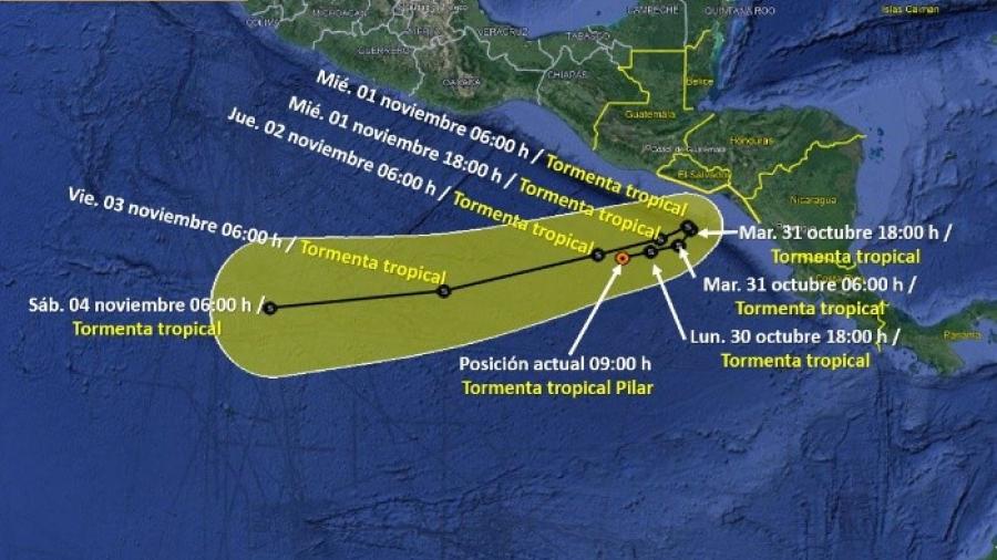 Tormenta tropical "Pilar" se fortalece cerca de México