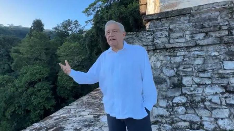 Desde Palenque, AMLO envía deseo de Año Nuevo