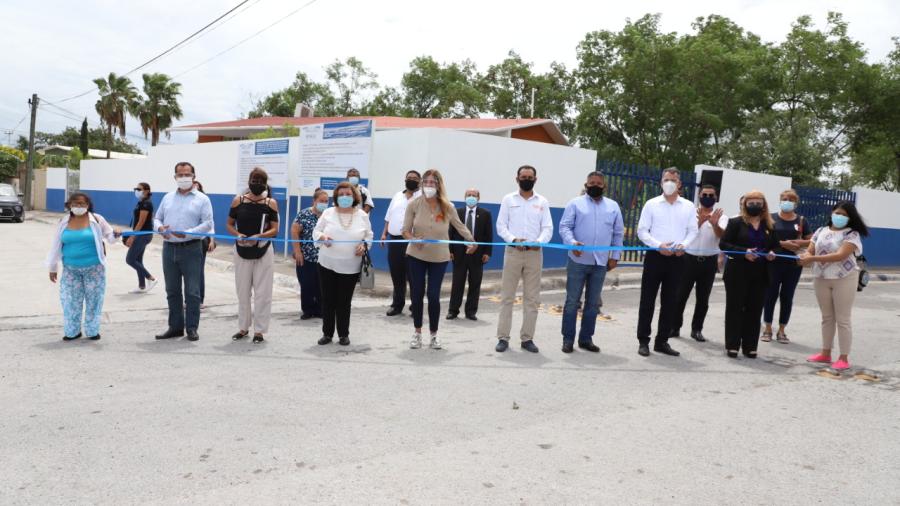 Inauguró Alcaldesa barda perimetral de jardín de niños 