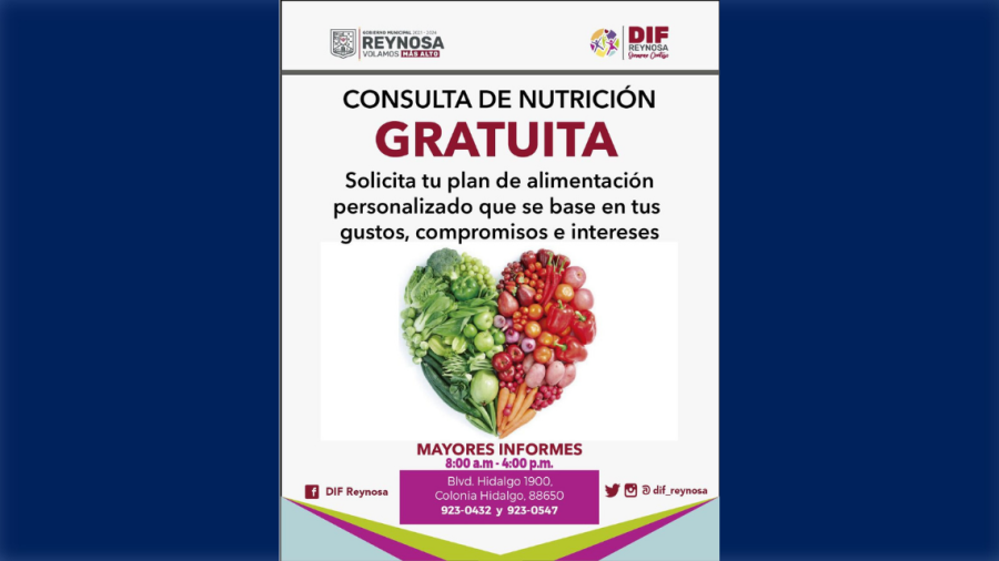 Ofrece DIF Reynosa consulta nutricional
