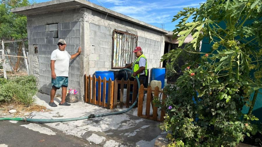 Distribución de agua potable en colonias de Reynosa