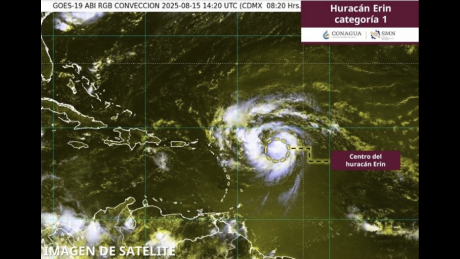 Tormenta tropical Erin se convierte en el primer huracán de la temporada en el Atlántico