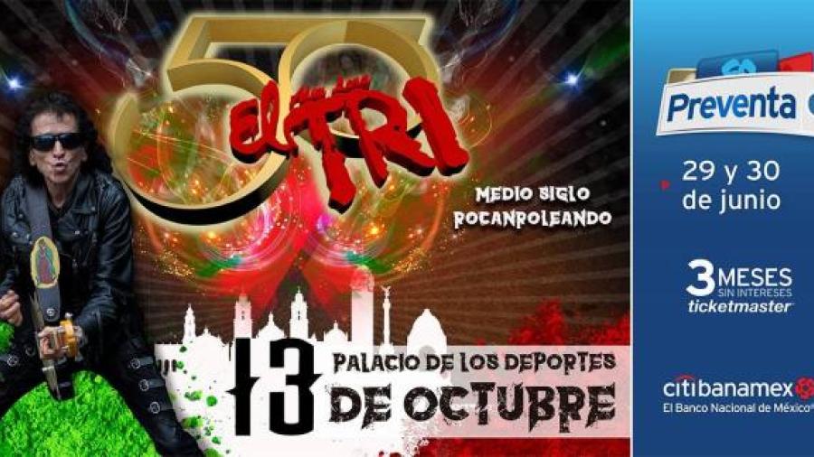 El Tri de México celebrará 50 aniversario con concierto en el Palacio