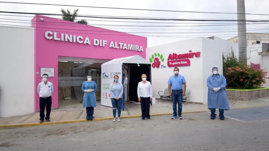 Entrega COMAPA Altamira cabina de sanitización al Sistema DIF Altamira
