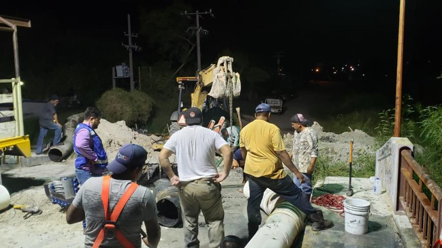 Rehabilita la COMAPA cárcamo en La Presa y controla derrames de aguas residuales