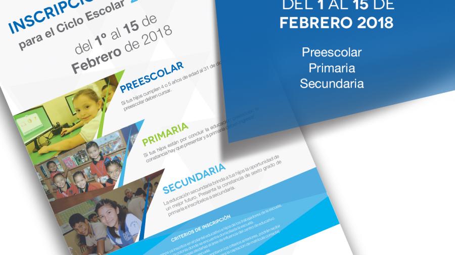 Invitan a las inscripciones definitivas para el ciclo escolar 2018-2019