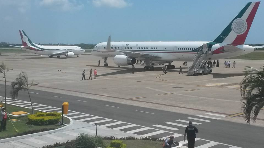 Hacen escala técnica aviones presidenciales en Aeropuerto de Tampico
