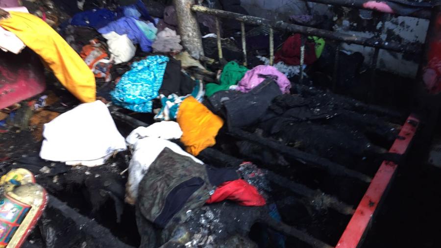Vivienda se incendia, niñas de 2 meses y su tío están graves
