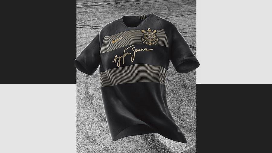La camiseta del Corinthians en homenaje a Senna