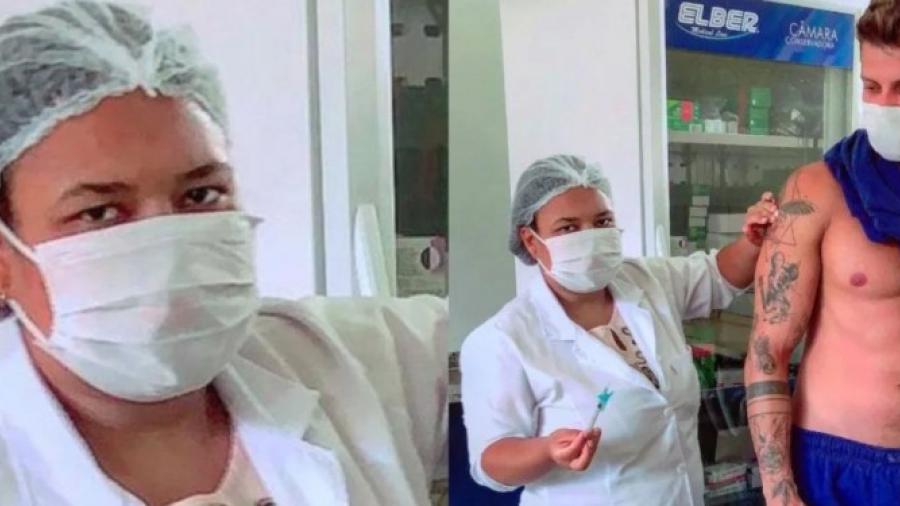 Se viraliza reacción de enfermera a los músculos de un hombre 