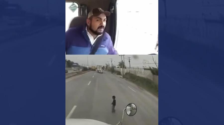 Se viraliza joven que salvó a menor que cruzaba solo transitada carretera