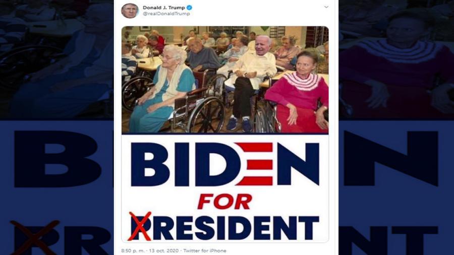 Donald Trump se burla de la edad de Joe Biden 