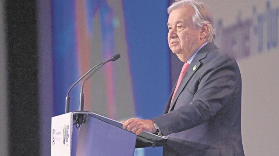 Basta de cavar nuestra propia tumba, advierte António Guterres en cumbre climática COP26