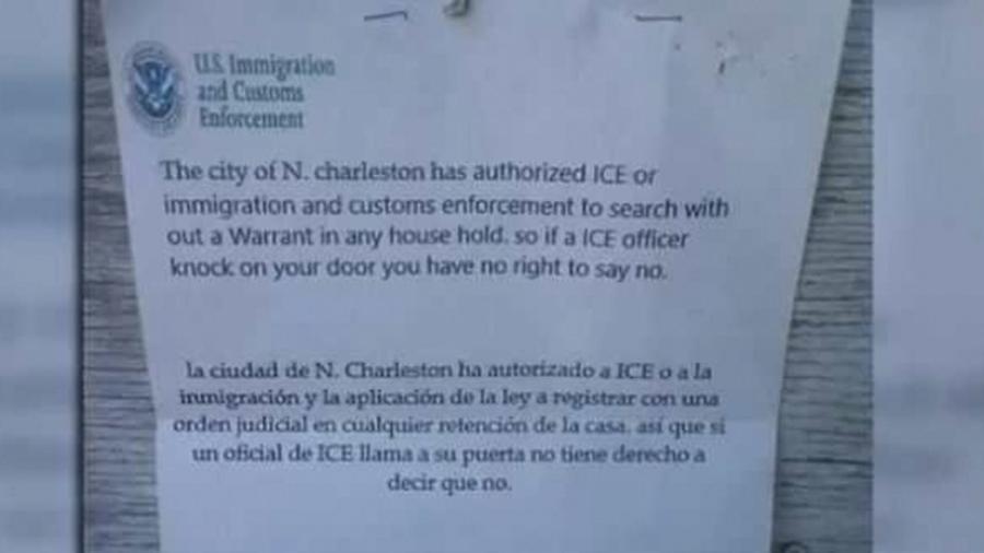 Advierten ante la aparición de volantes falsos de ICE