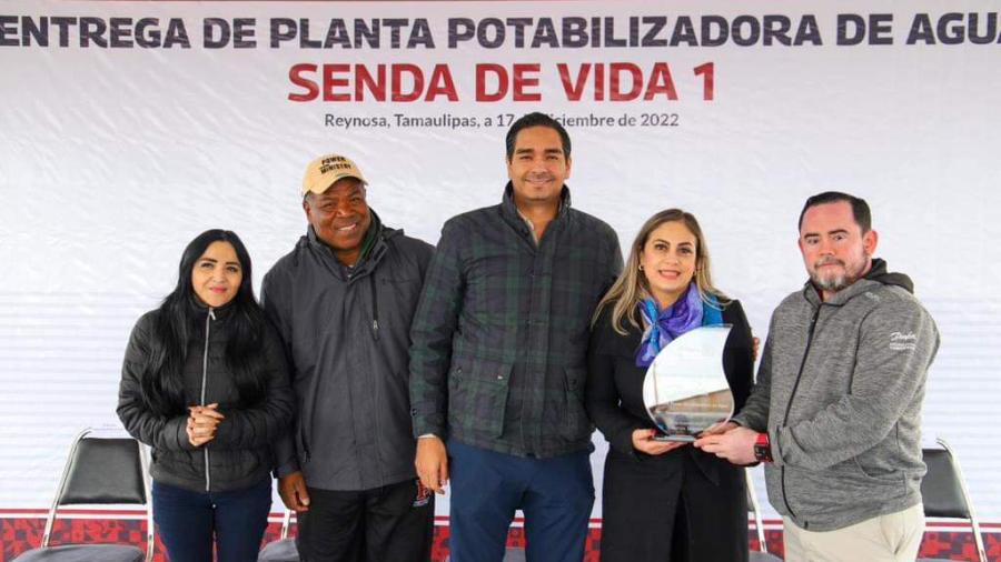 Inauguró alcalde de Reynosa planta potabilizadora en Senda de Vida 1