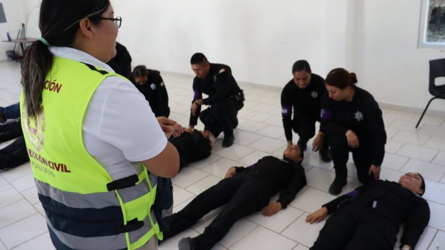  Recibe Guardia Estatal de Género capacitación en primeros auxilios