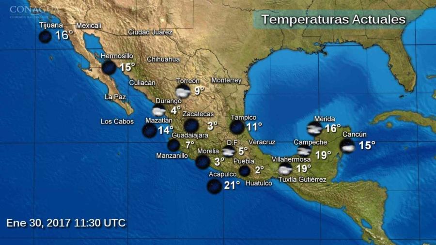 Bajas temperaturas predominan en el país