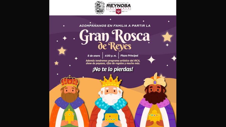 Convivirán familias con Carlos Peña Ortiz en el corte de la Gran Rosca de Reyes
