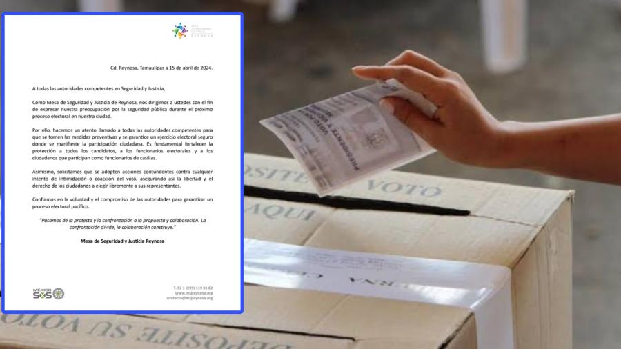 Exhorta Mesa de Seguridad y Justicia de Reynosa a elecciones seguras 