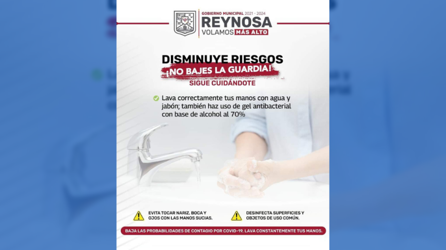 Exhorta Gobierno de Reynosa a disminuir riesgos ante COVID-19 