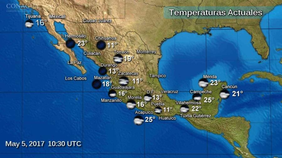 Prevén lluvias de diferente intensidad en el país