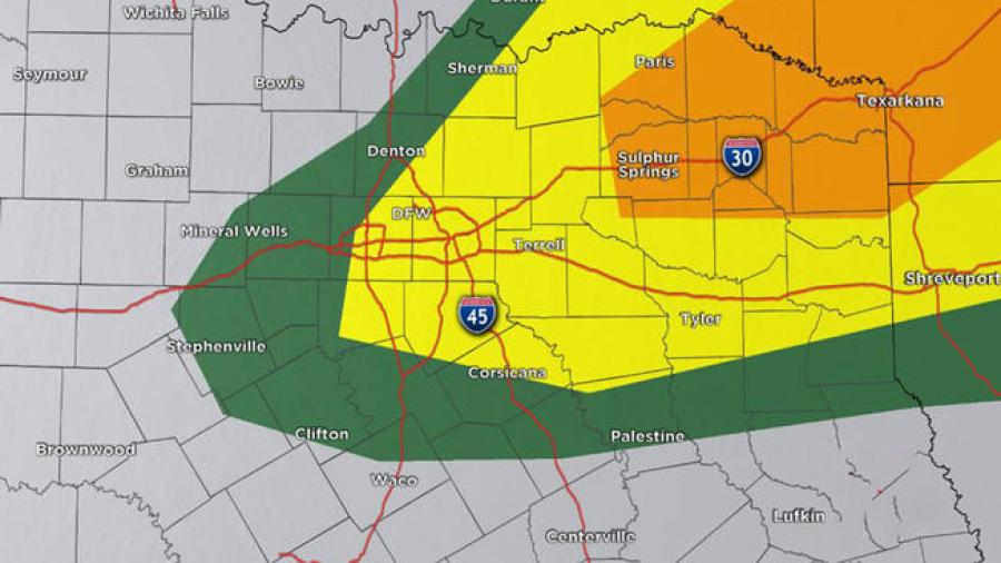   Se prevén tormentas en el norte de Texas en las próximas horas