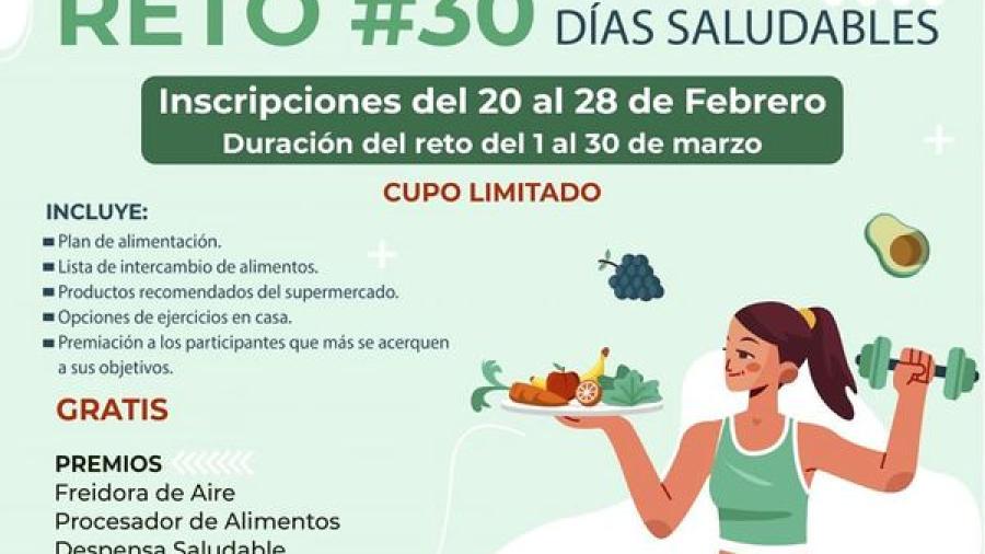Invita DIF Reynosa a participar en el Reto 30 Días Saludables 