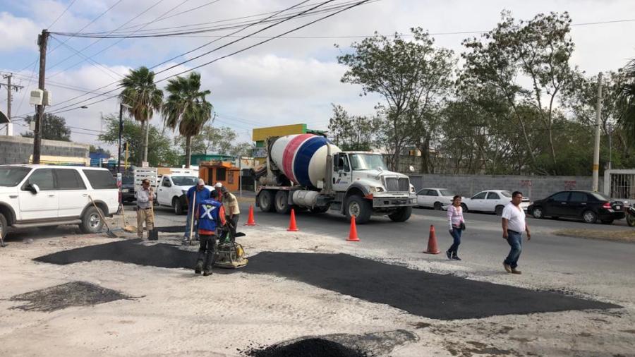 Repara Municipio de Reynosa pavimento de área urbana y rural