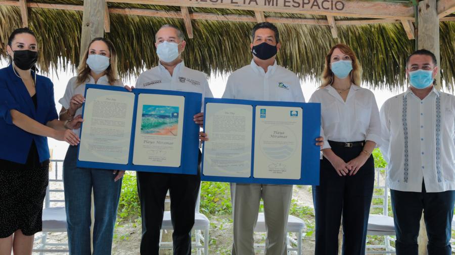Recibe Playa Miramar certificación internacional por su calidad turística y cuidado del medio ambiente