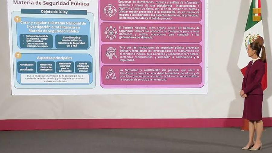 Presidenta presenta paquete de reformas para fortalecer la seguridad pública