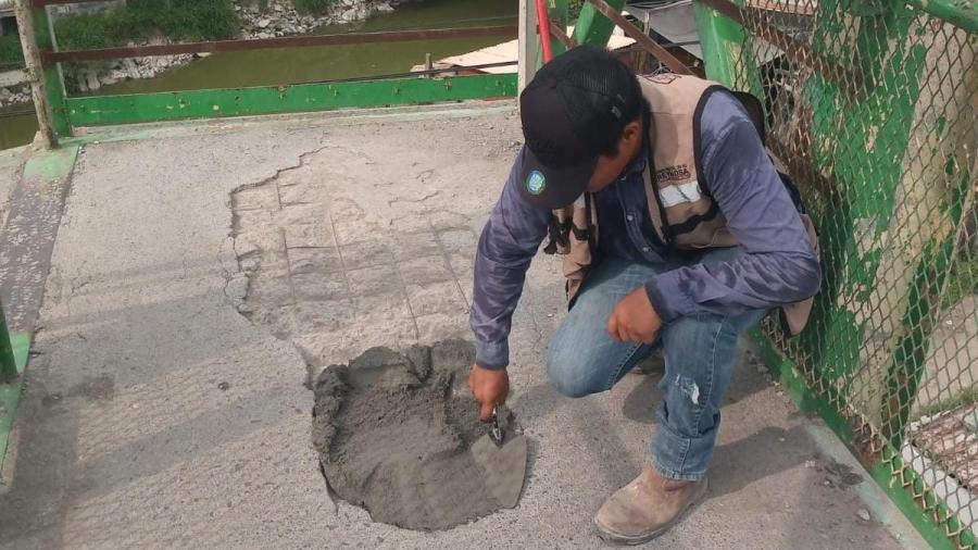 Rehabilita Gobierno de Reynosa puente peatonal 