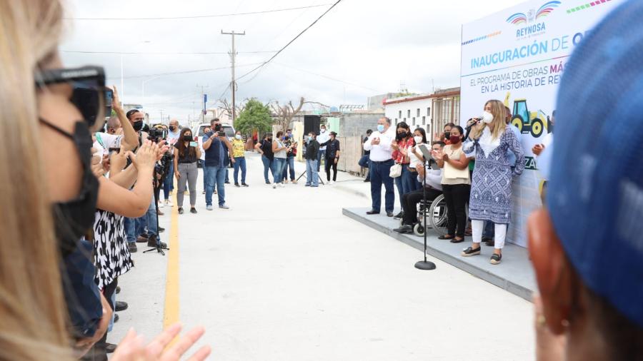 Inauguró Alcaldesa pavimentación de Minas Dos en Villa Esmeralda 